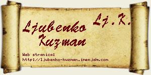 Ljubenko Kuzman vizit kartica
